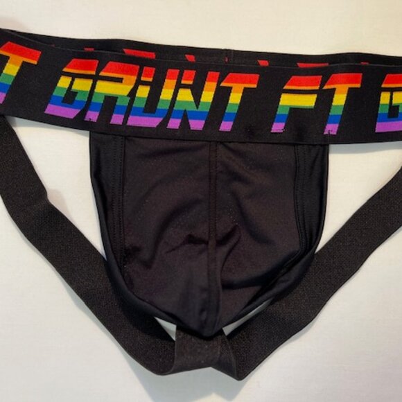 Fort Troff "GRUNT" Size "M" Mesh Pride Athletic Supporter - Black-PRIDE Colors - Picture 9 of 11